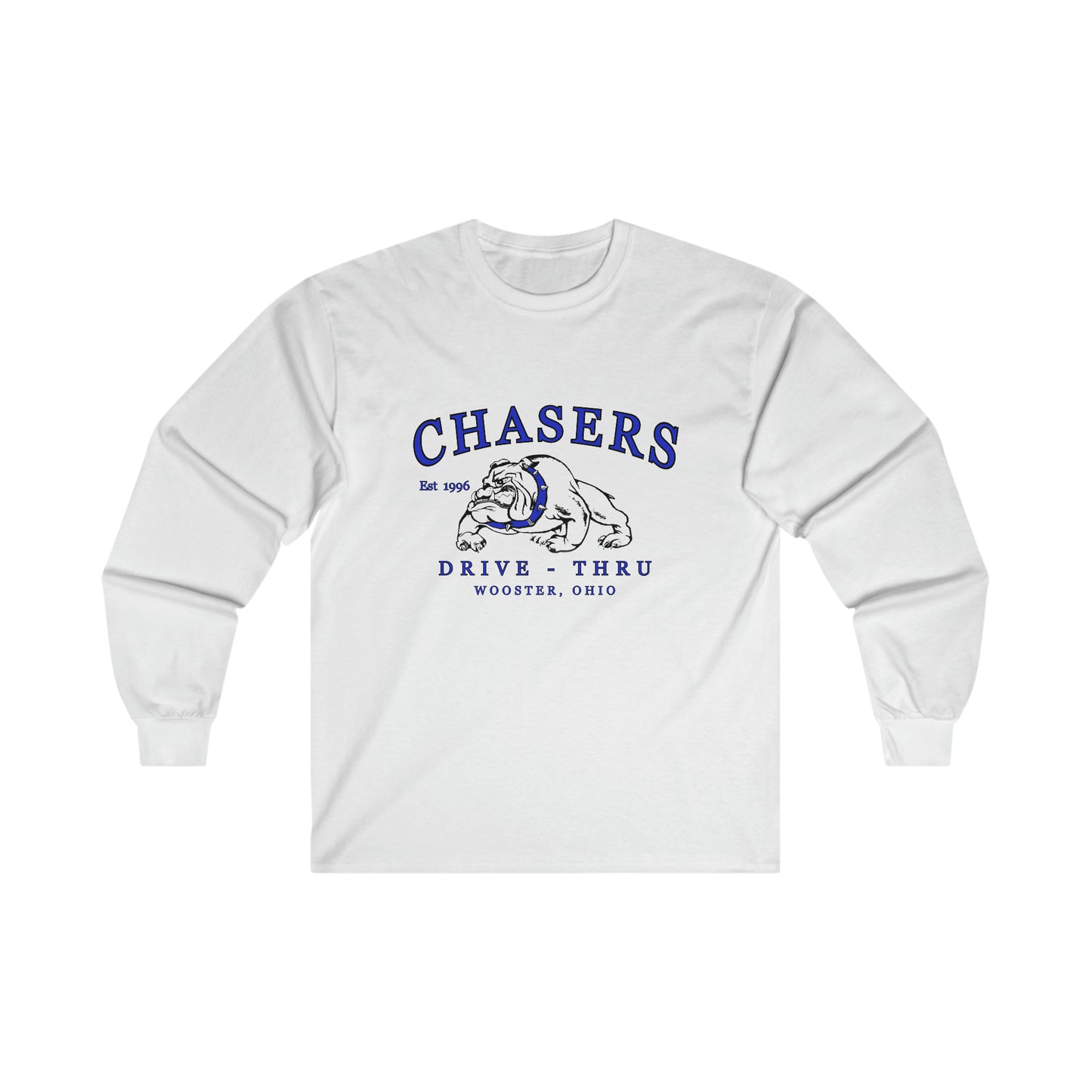 White, Black & Sport Gray Chasers Ultra Cotton Long Sleeve Tee