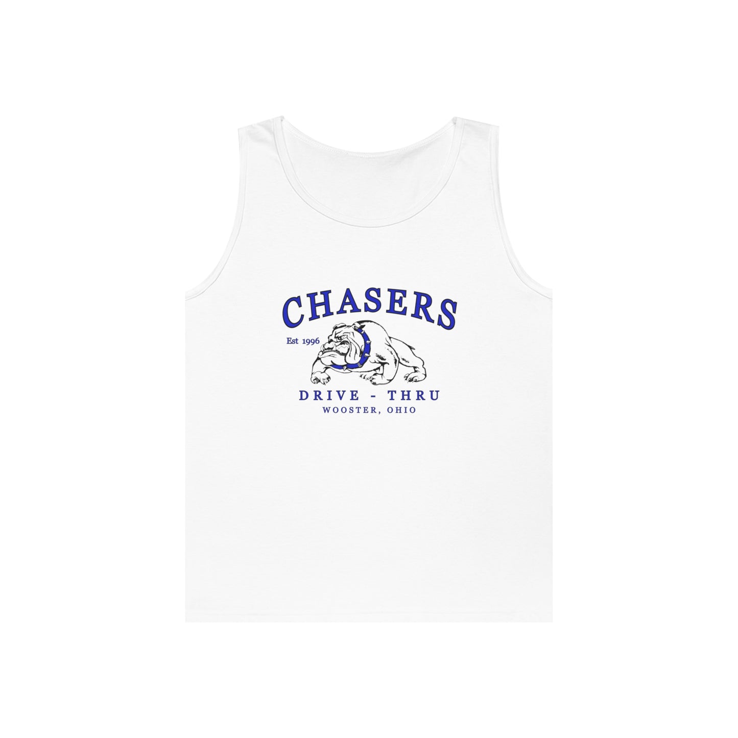 White, Black and Gray Chasers Unisex Heavy Cotton Tank Top