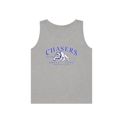 White, Black and Gray Chasers Unisex Heavy Cotton Tank Top