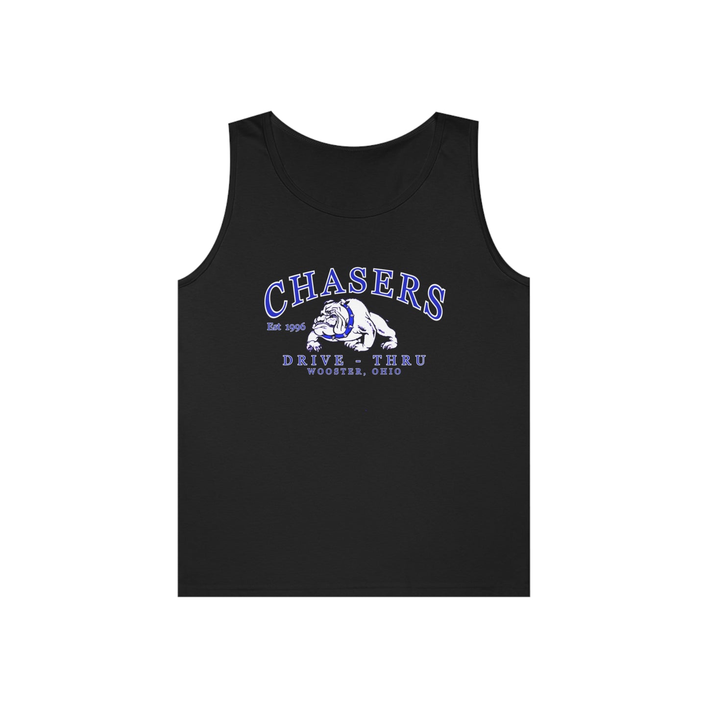 White, Black and Gray Chasers Unisex Heavy Cotton Tank Top