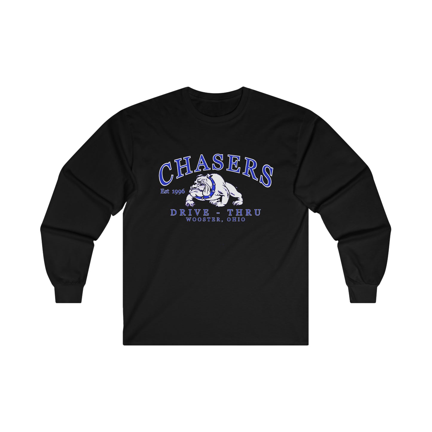 White, Black & Sport Gray Chasers Ultra Cotton Long Sleeve Tee