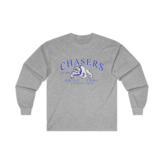 White, Black & Sport Gray Chasers Ultra Cotton Long Sleeve Tee